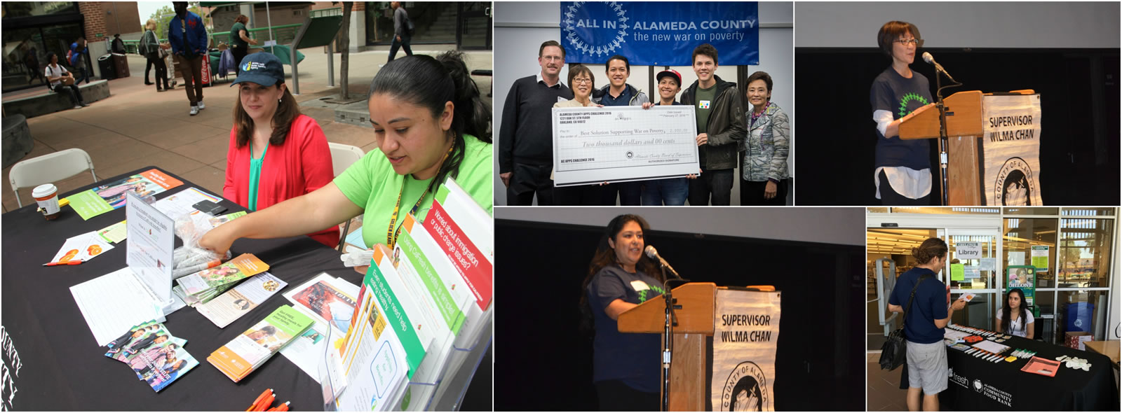 Collage of ALL IN partners getting involved in the community.