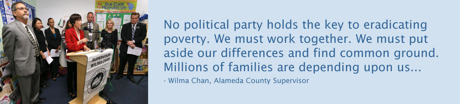 Photo of Alameda County Supervisor Wima Chan speaking at a press conference.